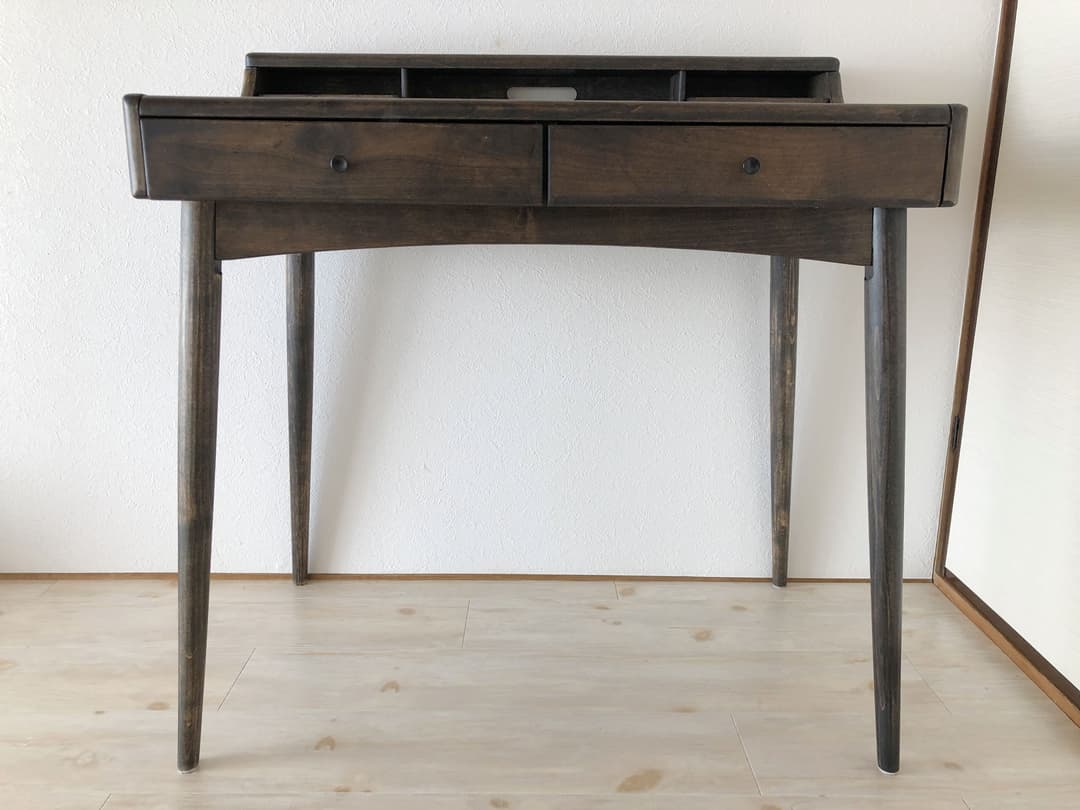 引き出し付き　木製ライティングデスク ライティングデスク アンティーク ライティングビューロー 北欧 書斎机