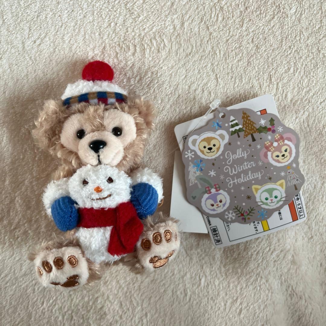 ダッフィー ぬいぐるみストラップ 2019 クリスマス 雪だるま