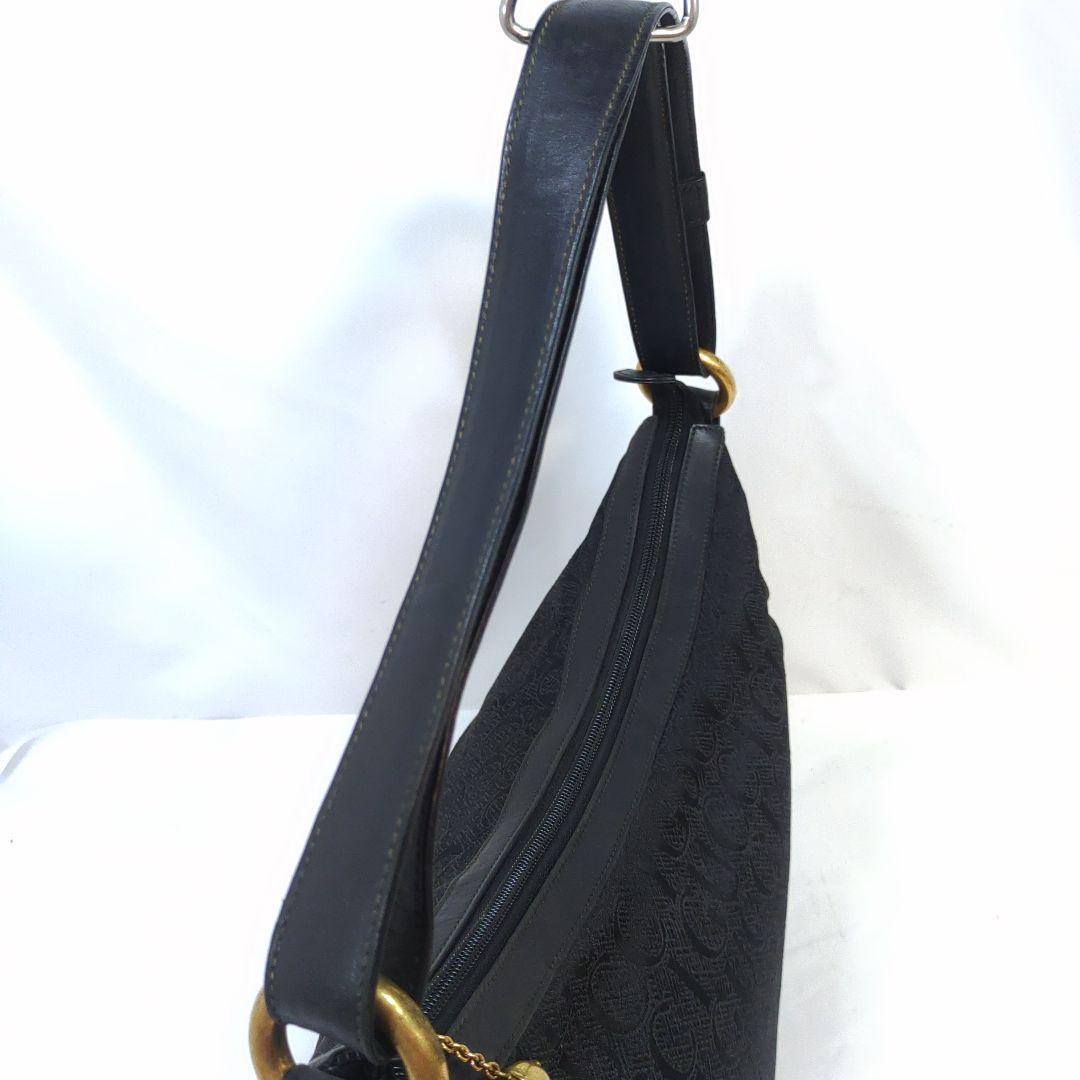 グッチ 三日月 ワンショルダーバッグ レザー×キャンバス 肩掛け GG柄