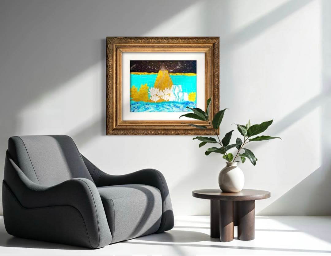 開運絵画 オリジナル 龍体文字 昇龍 金龍