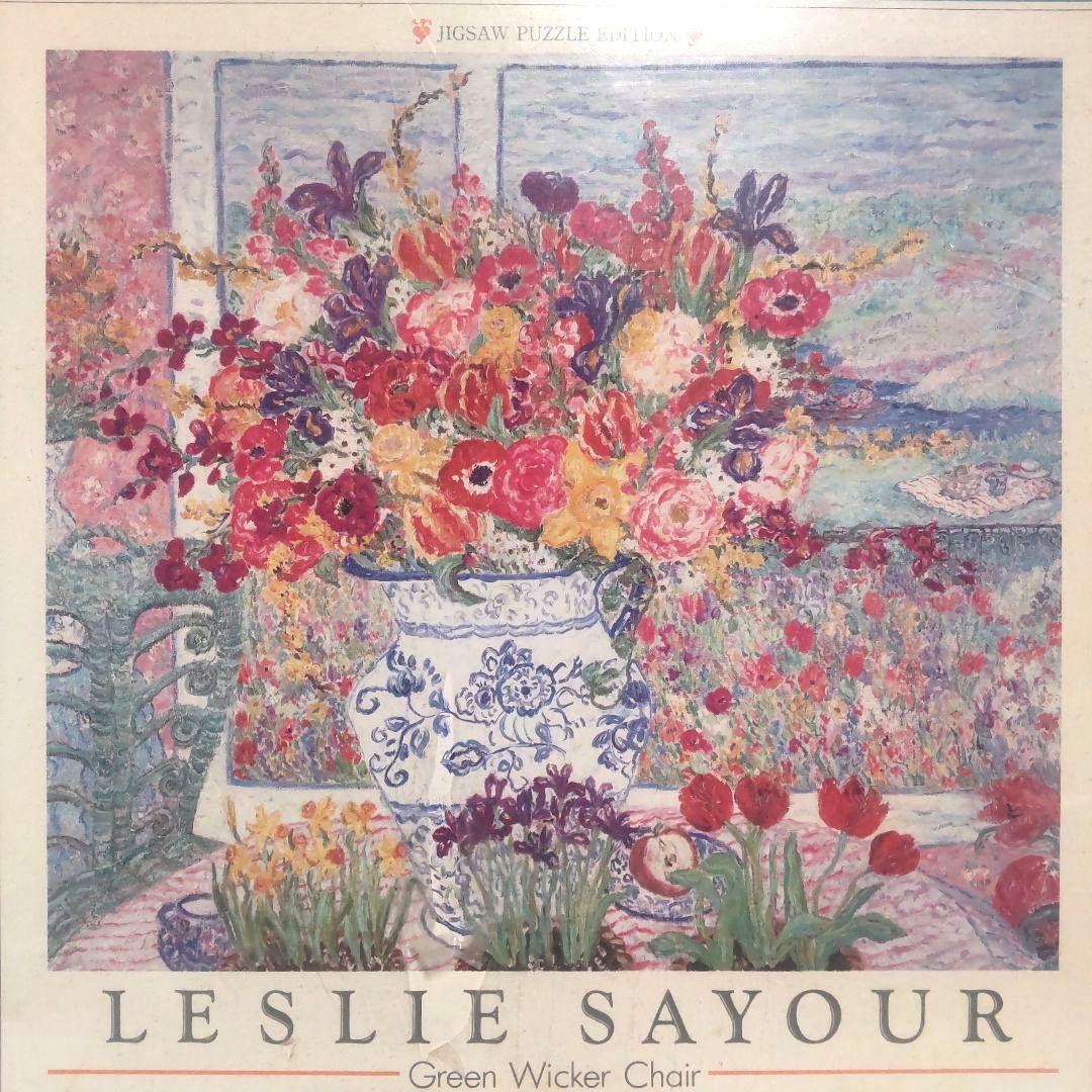 専用 未開封 レスリー・セイヤー 緑のイスと花 ジグソーパズル 1020