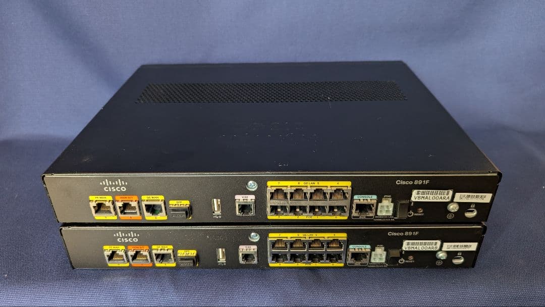 CCNA、CCNP】CISCO C891F 静音タイプ 2台セット - メルカリ