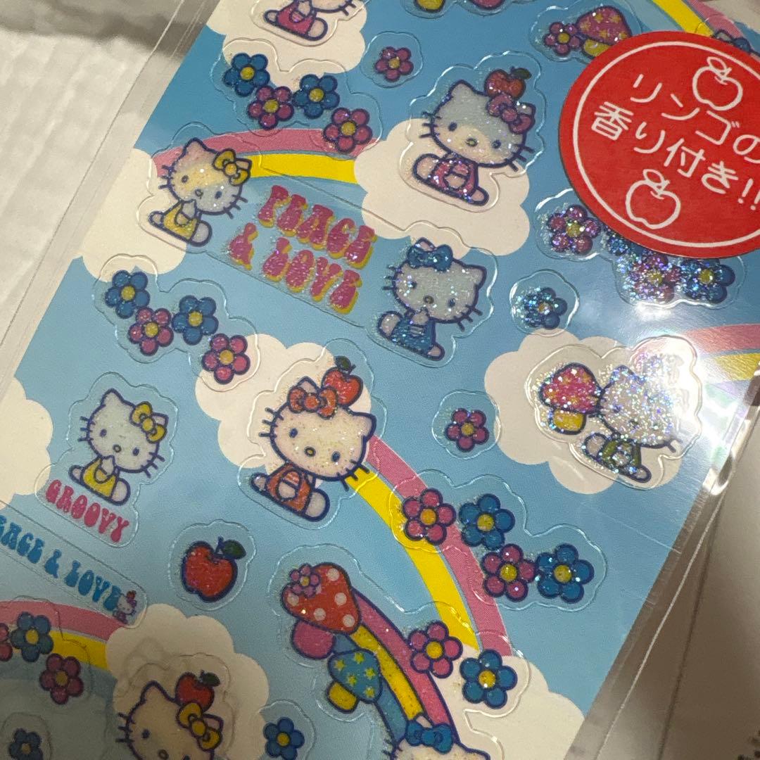 サンリオ ハローキティ 2001年 レトロ シール ステッカー 3種 当時物