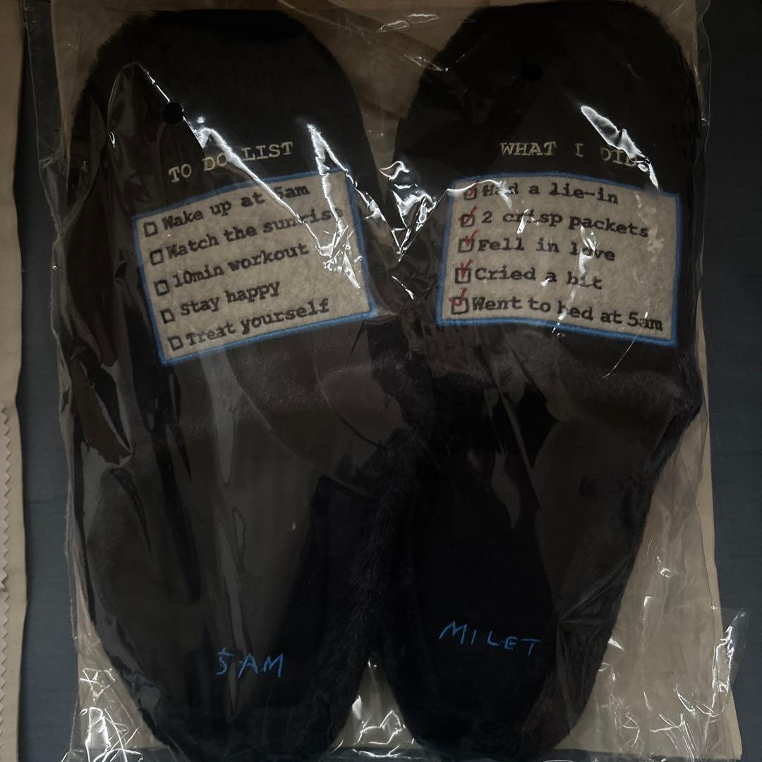 milet スリッパ M：25~28cm 新品 milet スリッパ M：25~28cm 新品 スリッパ マッドビニールレザー L