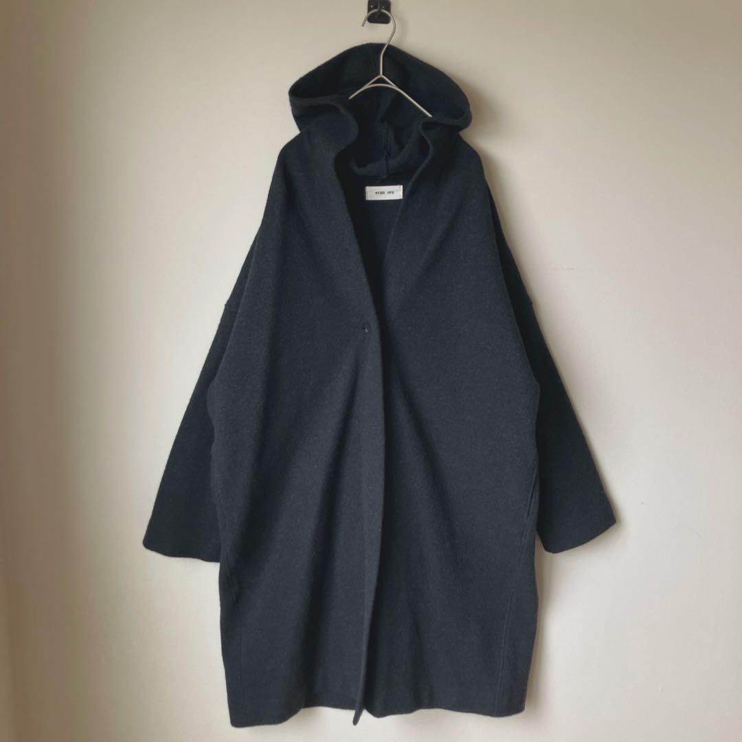 evam eva プレスウールフーデッドコート ヨーガンレール 中川政七商店