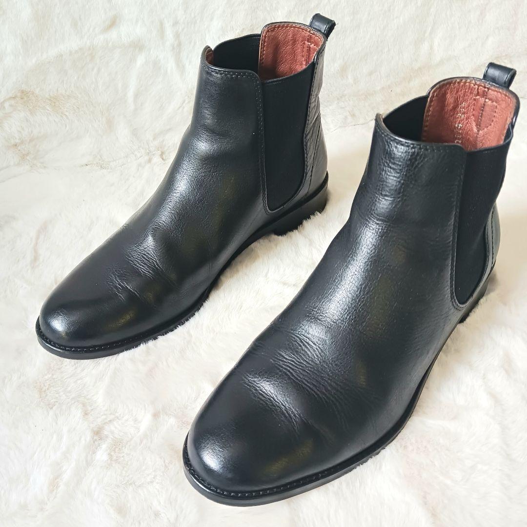 MARGARET HOWELL idea　サイドゴアブーツ　 本革　黒　23.5 マーガレット・ハウエル アイデア MARGARET HOWELL idea サイドゴア