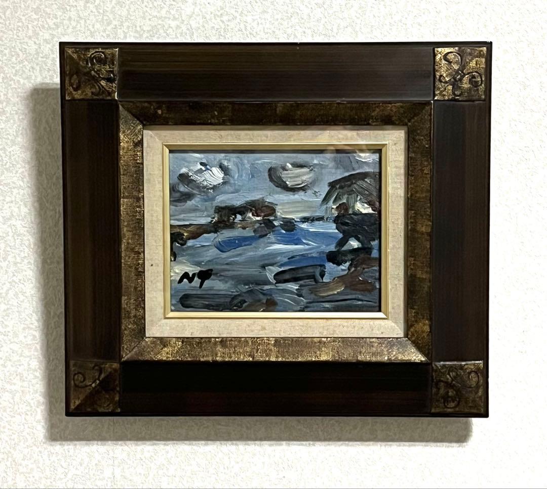 【自作】油彩画 「海岸風景」　F0号 海岸風景 油彩画 F10号 額縁付き｜Yahoo!フリマ（旧PayPayフリマ）