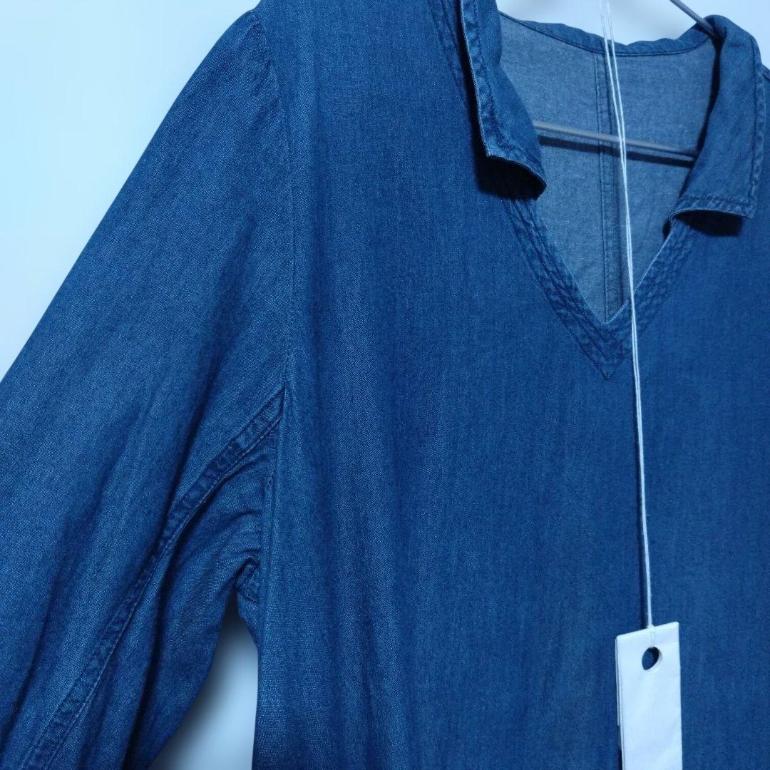 CASEYCASEY デニム Vネック 七分袖デニムワンピース - メルカリ