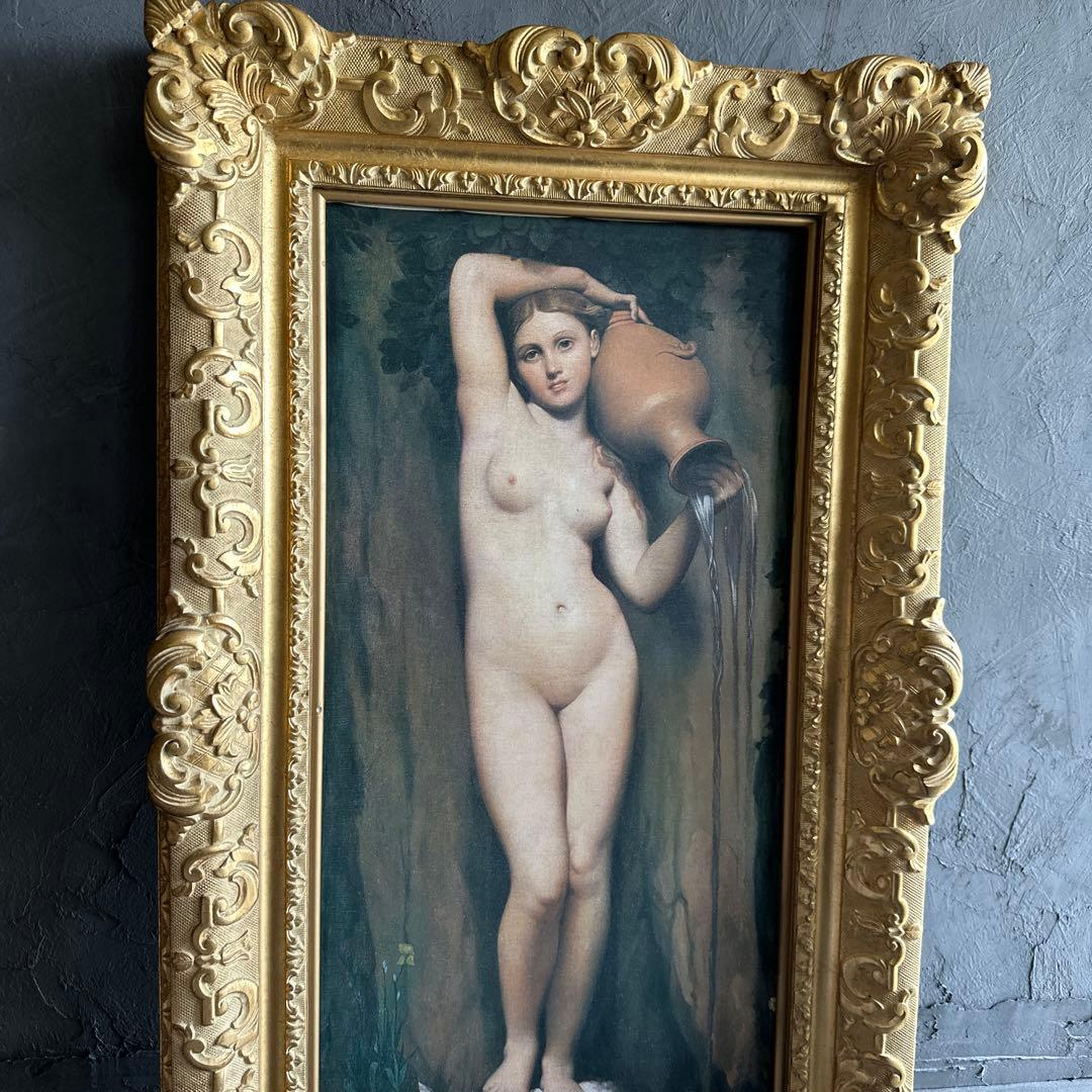 びっくり瞬間的お値下げ❣️圧巻❣️ドミニクアングル　泉　豪華額縁