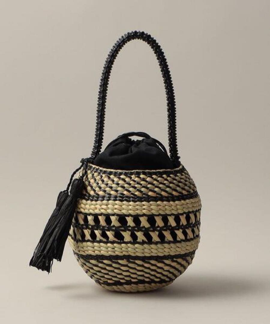 MAISON N.H PARIS ビューティフルピープル　マルニ　MARNI Tropicalia Micro Bag in brown leather and raffia-effect fabric | Marni