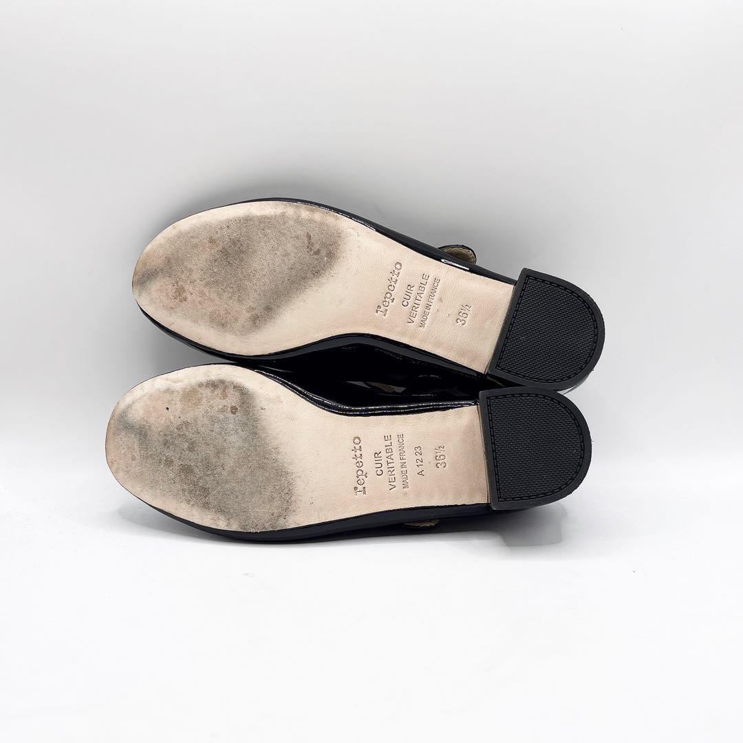 美品】レペット ROSE メリージェーン ストラップ エナメル24 黒 - メルカリ