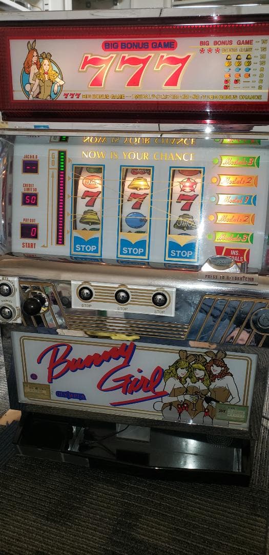 た*こ様 ♪パチスロ実機　レトロ　オリンピア　バニーガール　不要機付き♪ オリンピア バニーガール（赤） 中古パチスロ実機 ホームスロット