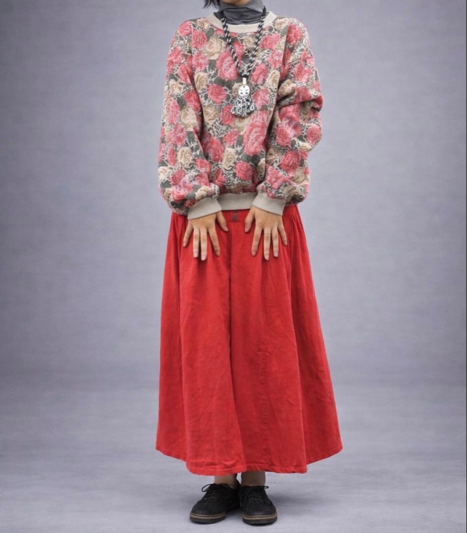 KAPITAL キャピタル ローズ柄 スウェット ゴブラン天竺クルー