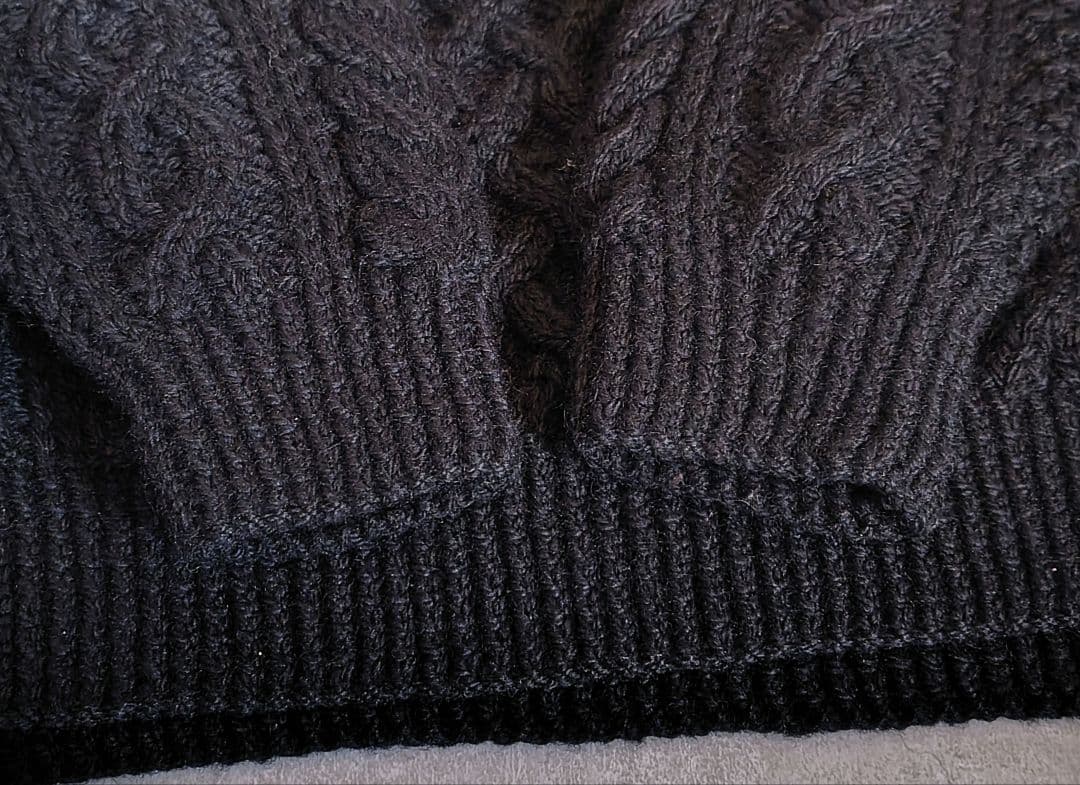 極美品 インバーアラン 1A ウール クルーネック アラン ニット