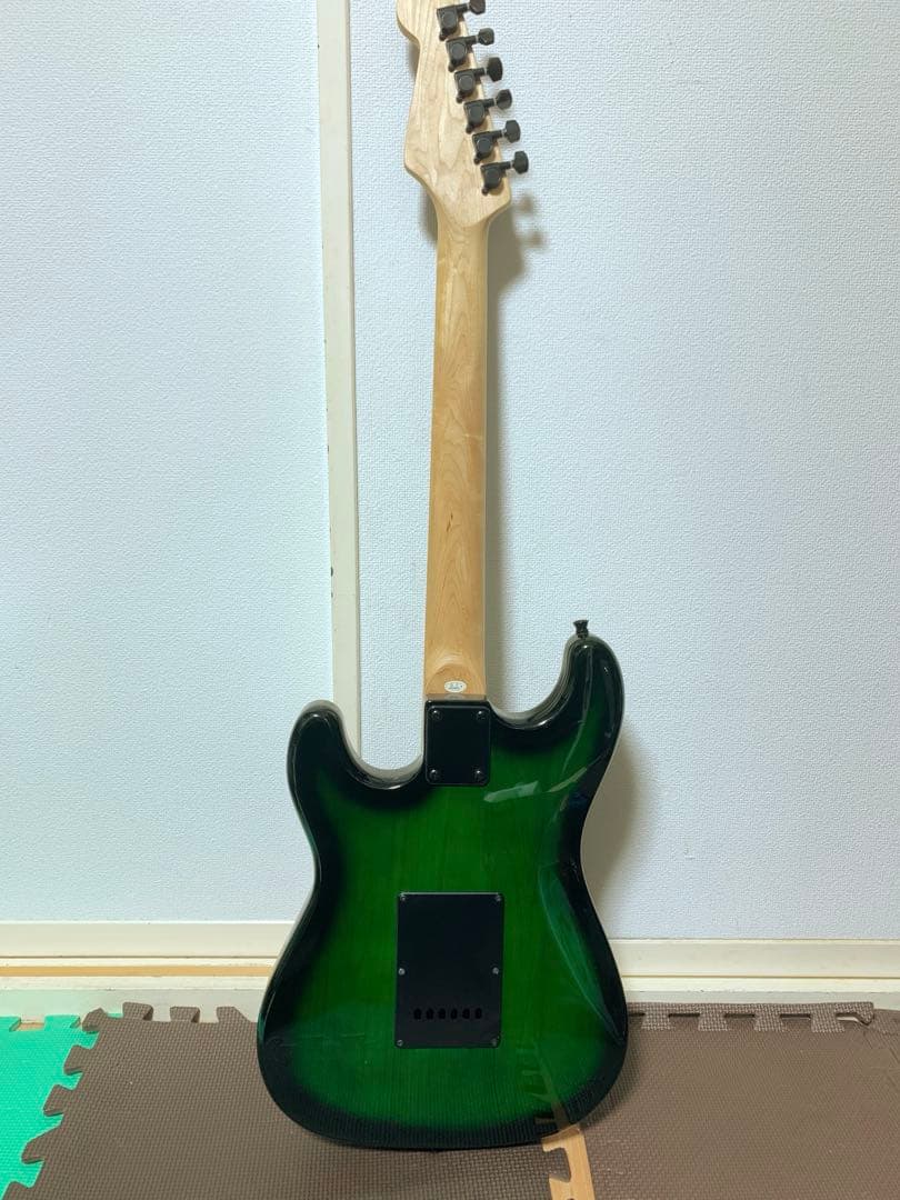 SELDER セルダー ストラトキャスター タイプ エレキギター 黒 緑 igb