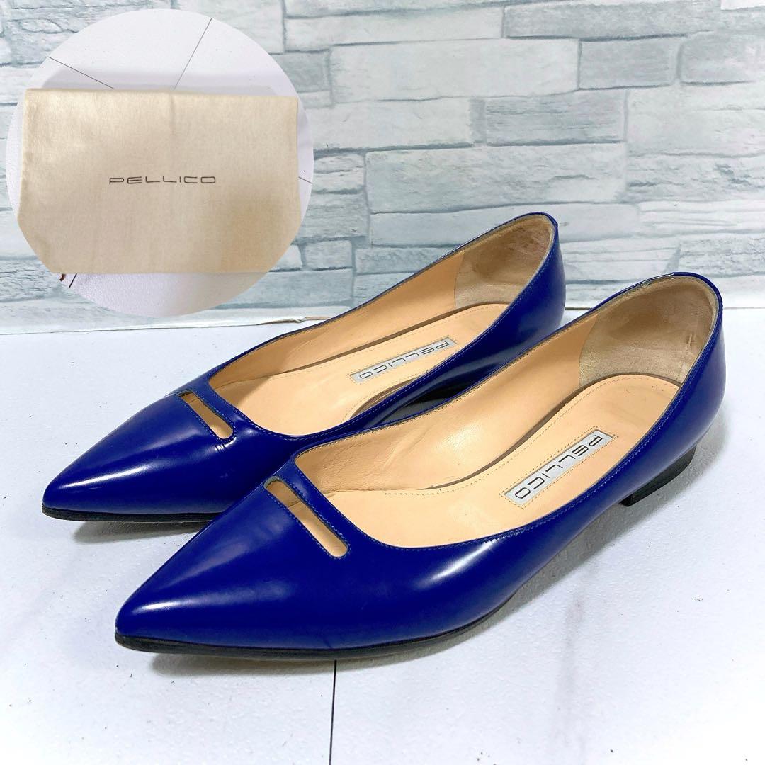 PELLICO ペリーコ フラットシューズ 本革 アネッリ ブルー 37 24 New LAST “BETA” | PELLICO｜ペリーコ