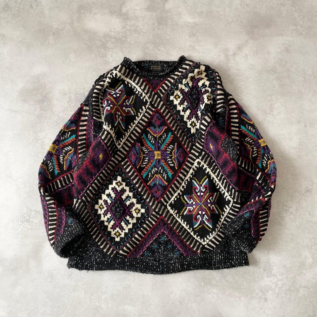 FICCE UOMO YOSHIYUKI KONISHI ハンドニット 3D 柄 FICCE UOMO YOSHIYUKI KONISHI ハンドニット 3D 柄 - メルカリ