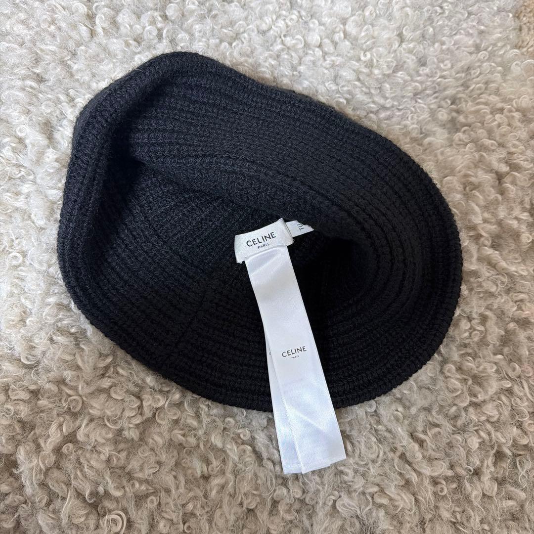 トリオンフパッチ付き クロシェ バケットハット / シームレスカシミア