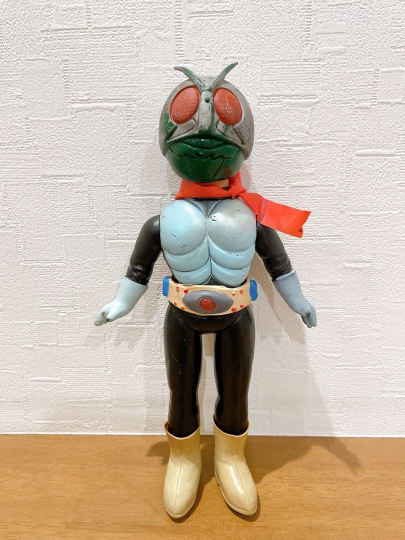 旧バンダイ 仮面ライダー スタンダードソフビ ポピー 当時物 面取れ