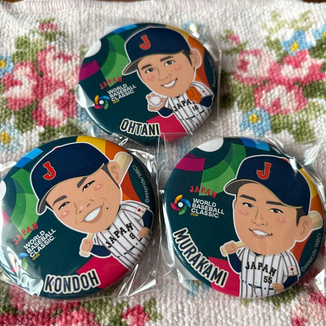 WBC 侍ジャパン 大谷翔平 近藤 村上 缶バッチ - メルカリ
