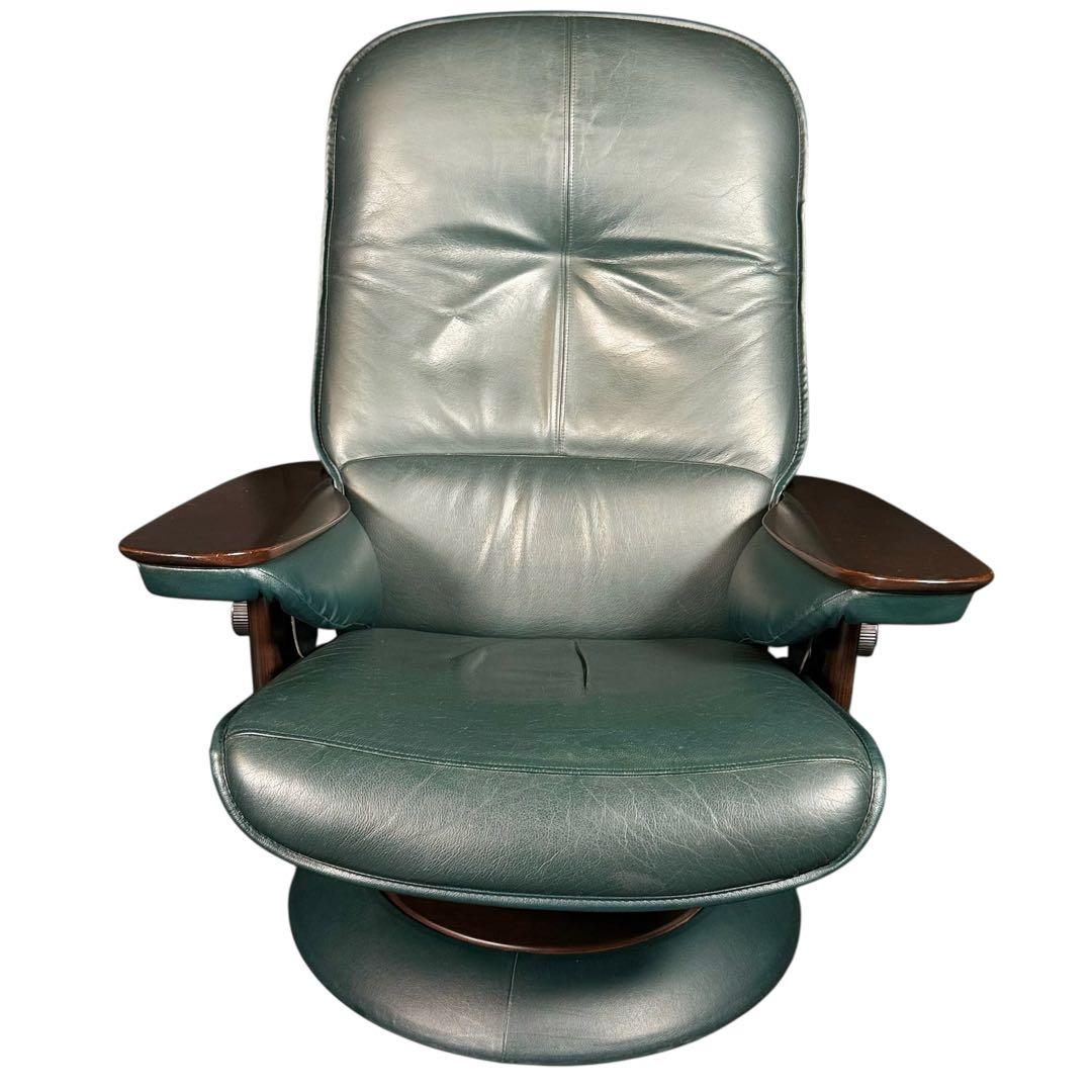 もなみり様専用 本体のみ HR732 カリモク 本革 リクライニング回転チェア