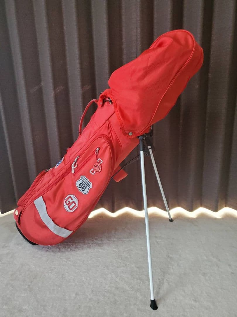 キャディバッグ イエローロブスター レッド フード付きジャンク品