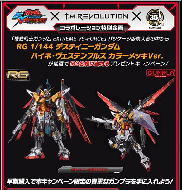 RG 1/144デスティニーガンダムハイネ・ヴェステンフルスカラーメッキ