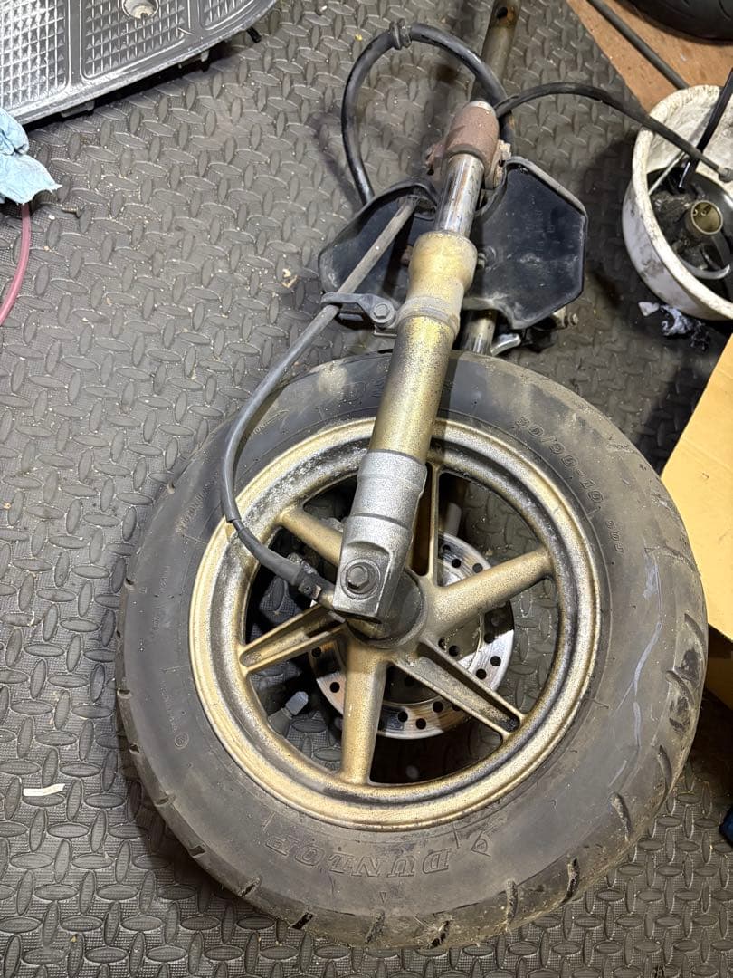 ライブディオZXホイール 金サス前後セットキャリパーステムマスター