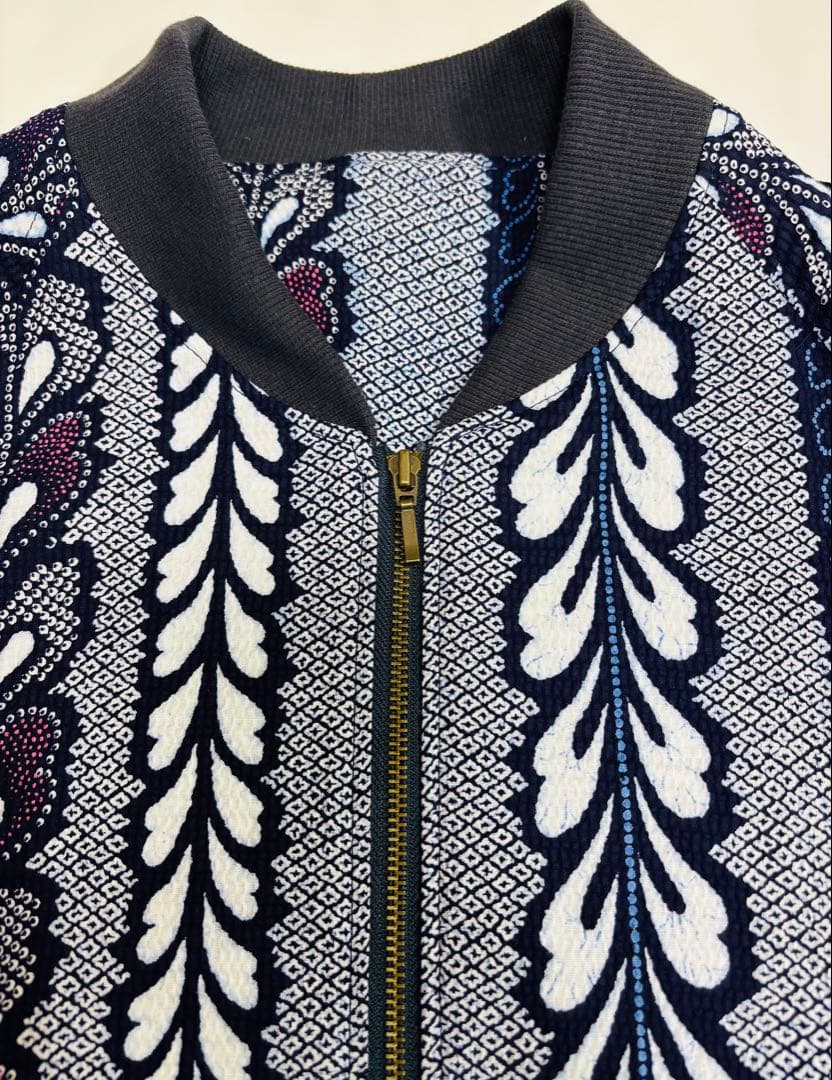 浴衣リメイク92番 有松鳴海絞り一重スカジャン風 - メルカリ