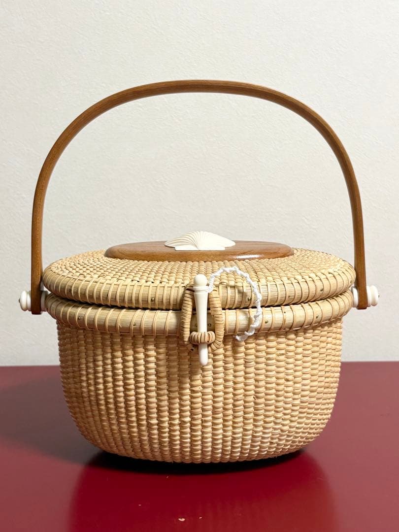 ナンタケットバスケット　7インチ　オーバル　パース 楽天市場】【Dカン付き】ナンタケットバスケット・オーバルパース7