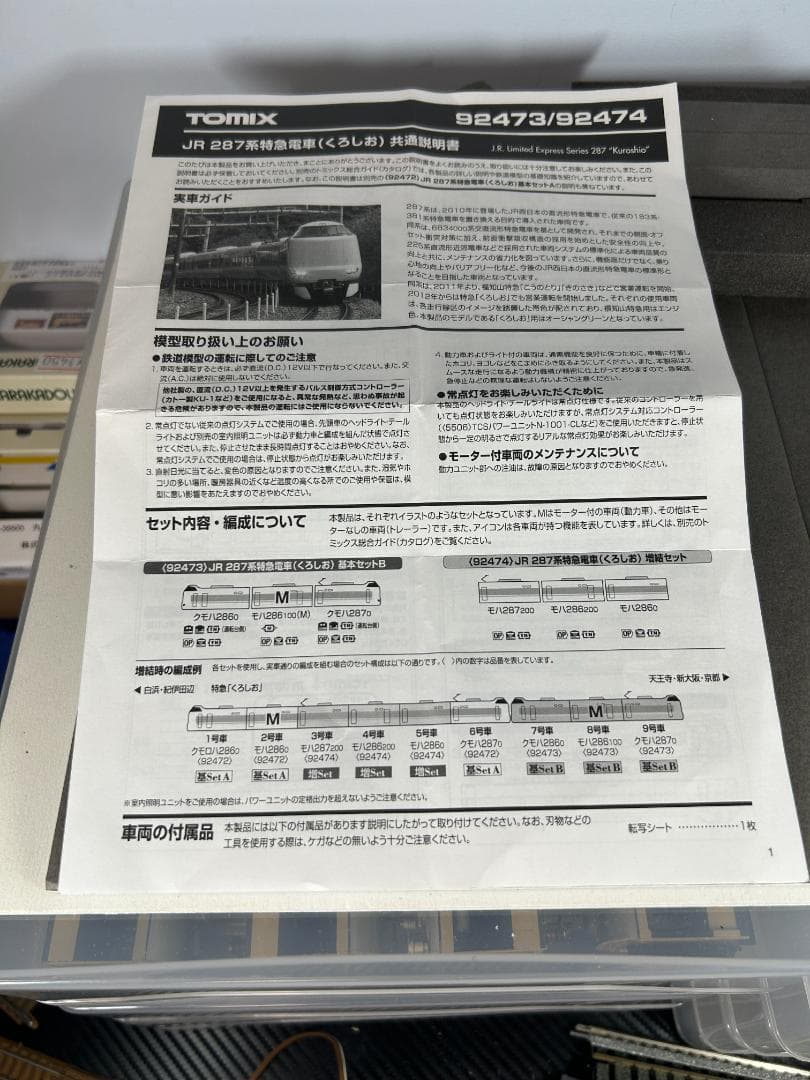 TOMIX JR287系特急電車 基本Bセット まほろば 大阪行〈92473〉