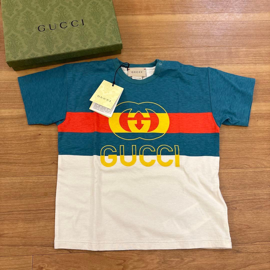 GUCCI カラフル Tシャツ　90 2歳 Children's printed cotton T-shirt in fuchsia | GUCCI® US