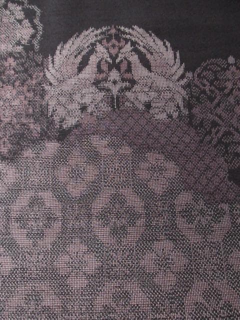 新古品！小田急百貨店誂製＊生紬＊モダン吉祥文様＊黒＊訪問着