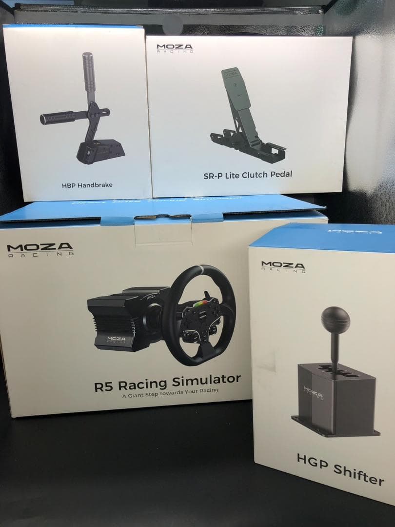 MOZA R5 ハンドルセット ハンドブレーキ クラッチペダル シフター Moza Racing R5 ダイレクトドライブ ハンコン ペダル バンドル セット