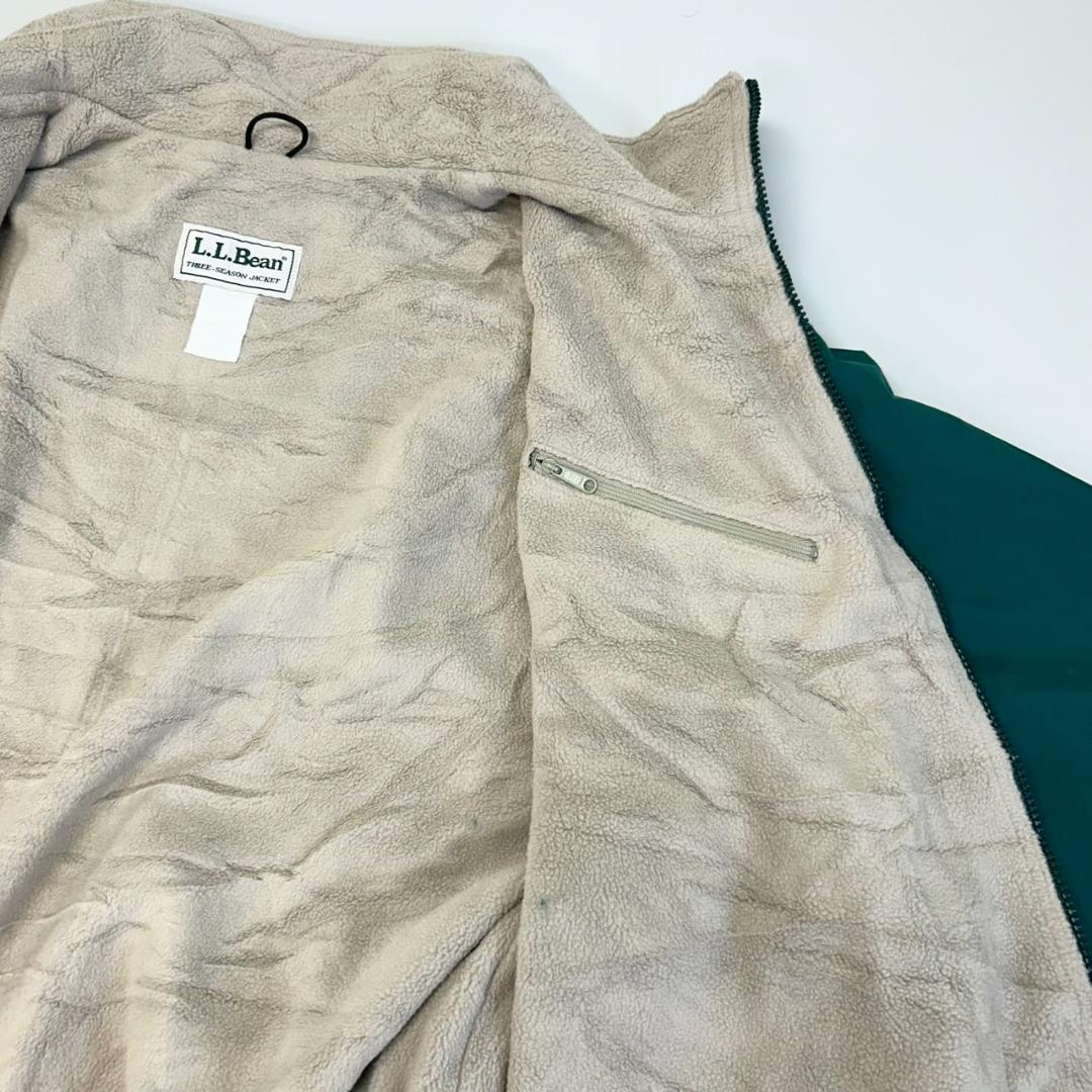 HS14《90s》エルエルビーン　ナイロンジャケット　内フリース　ワンポイント