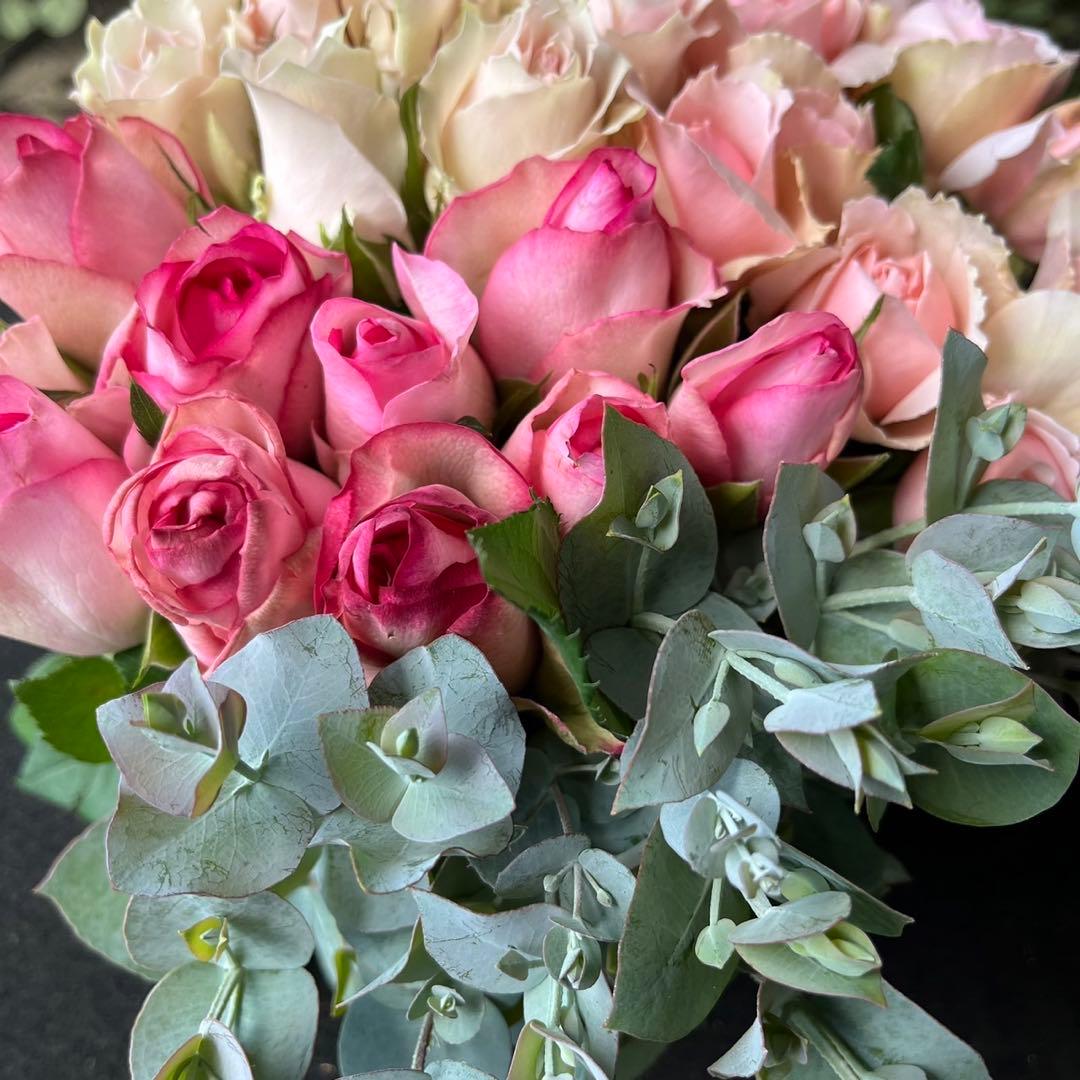 Pablok様専用 薔薇75本 ユーカリ追加10本 ラッピング＆メッセージ