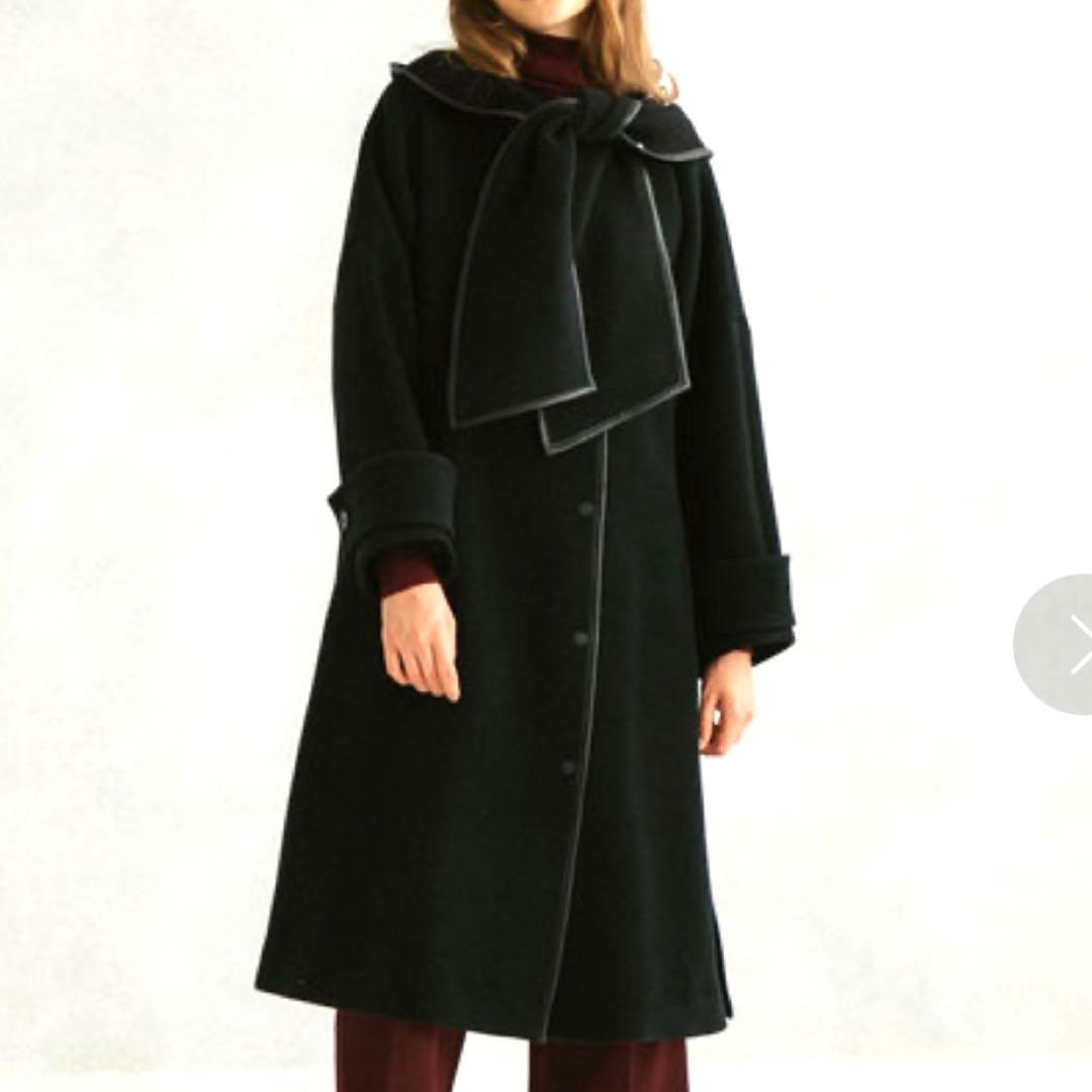 極美品❤︎ UNITED TOKYO ベロアカットテントコート 2way 黒 UNITED TOKYO（ユナイテッドトウキョウ） ステンカラーコート コート