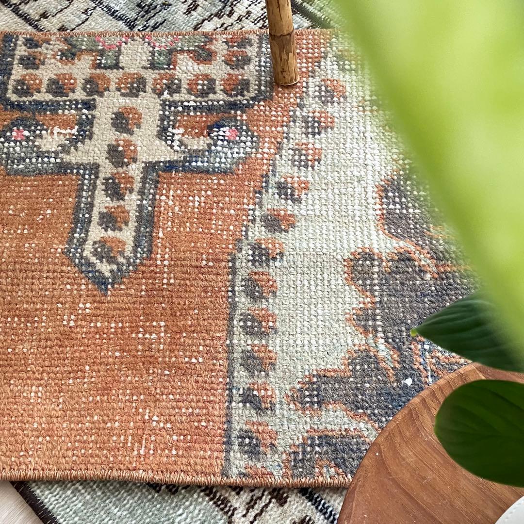 アヴァノス 42×82くすみオレンジ ブラウニーブラウン トルコ