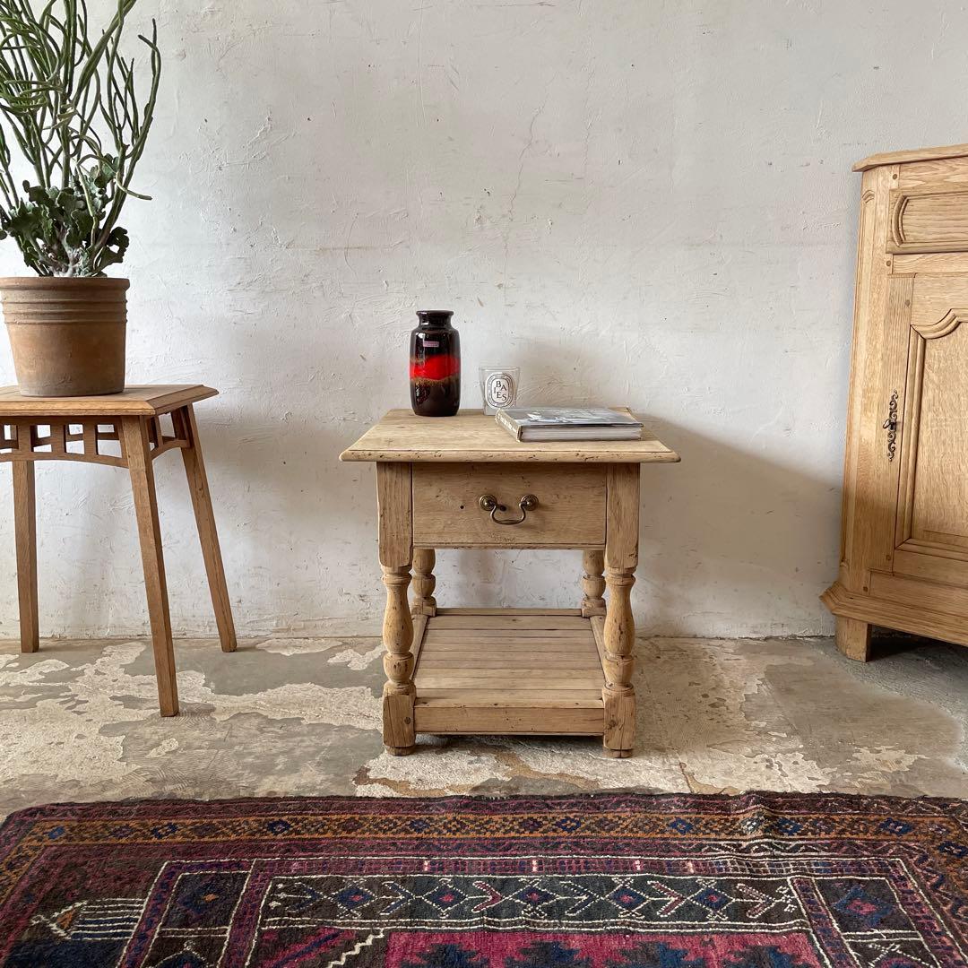 KINドロワーサイドテーブル ドロワーベッドサイドテーブル　剥離 LIFE FURNITURE BI OAK DRAWER TABLE / ライフファニチャー BI オーク