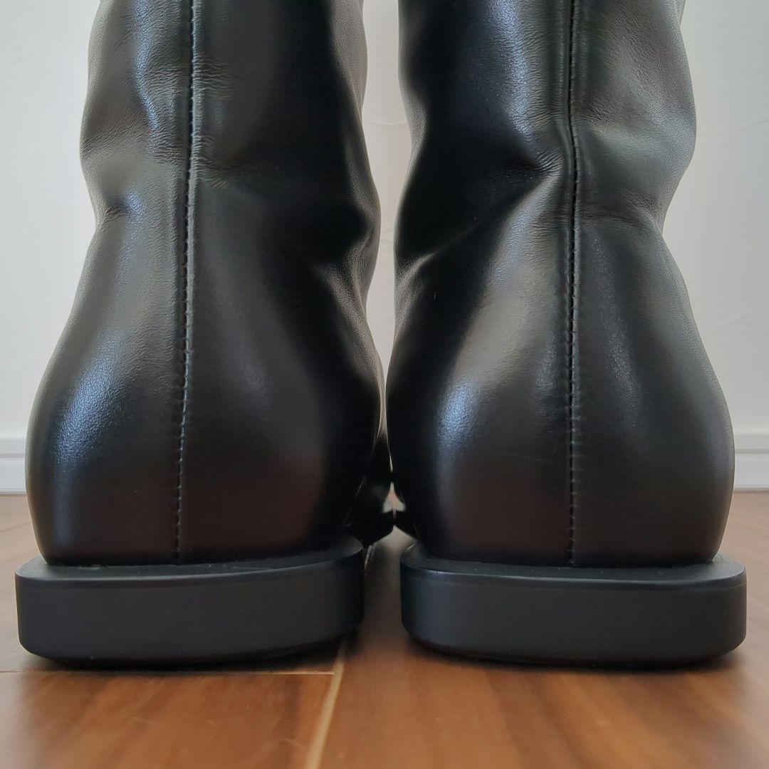 【試着のみ新品】24.5cm studio doe ロングブーツ ブラック黒39