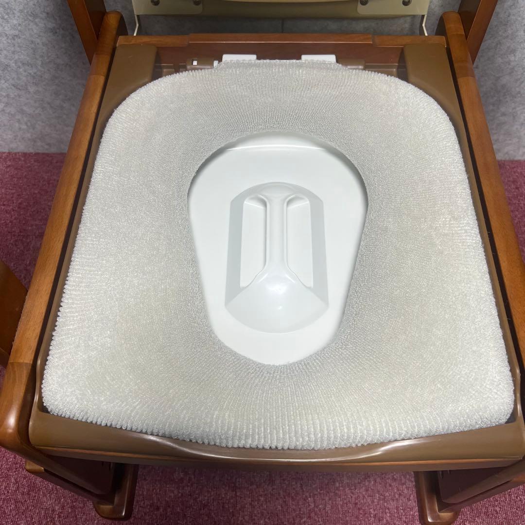 3356］アロン化成 安寿 家具調トイレ 自力6型N ポータブルトイレ