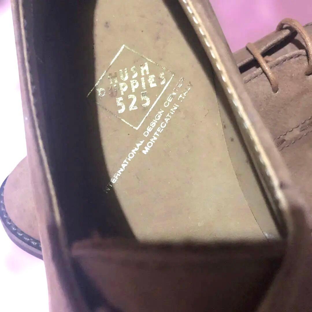 新品未使用 26.5cm Hush puppies 本革 プレーントゥ