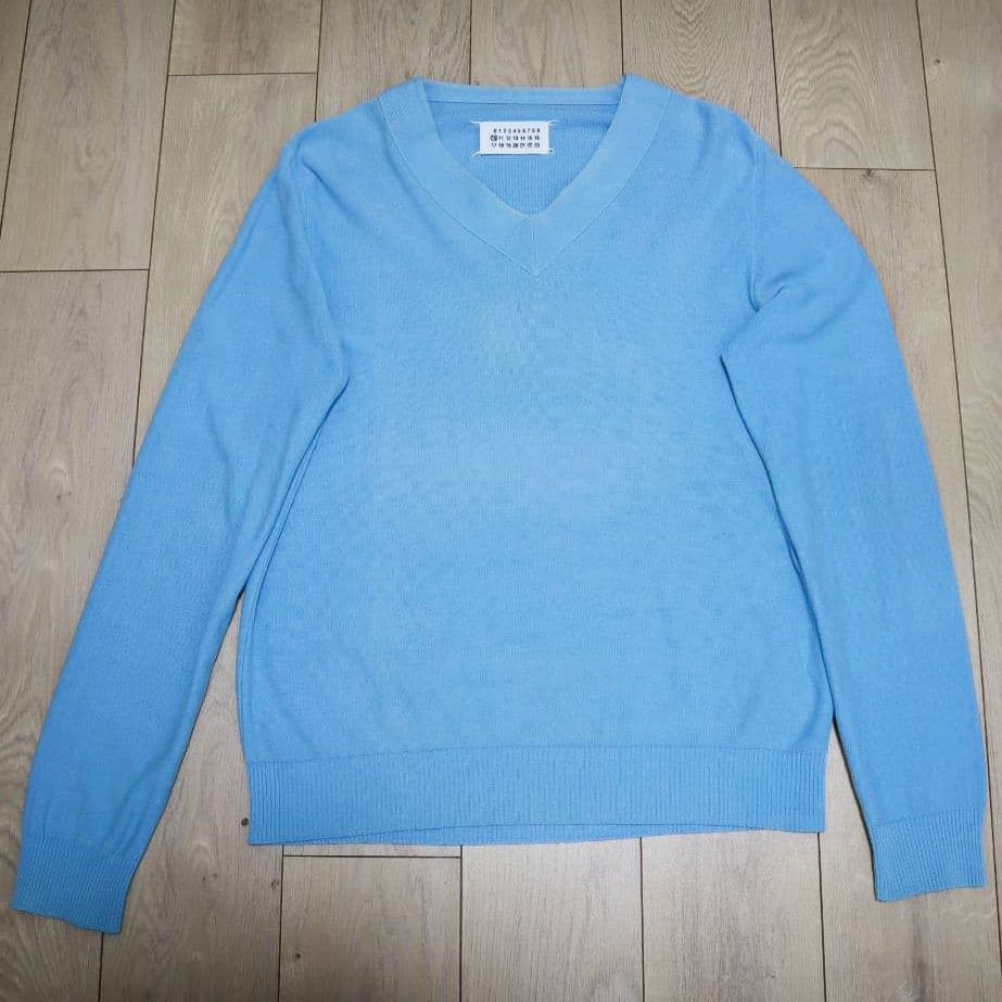 Maison Margiela Vネックセーター M 水色 楽天市場】【4万円均一】メゾンマルジェラ Maison Margiela クルー