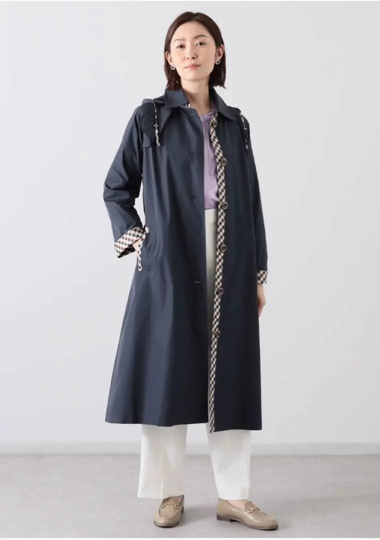 アクアスキュータム トレンチ レインコート 【ネイビー】 - メルカリ