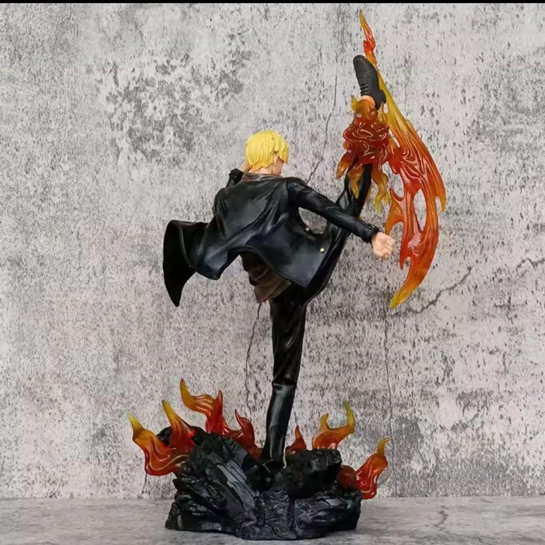 ワンピース サンジ フィギュア 炎エフェクト付き - メルカリ