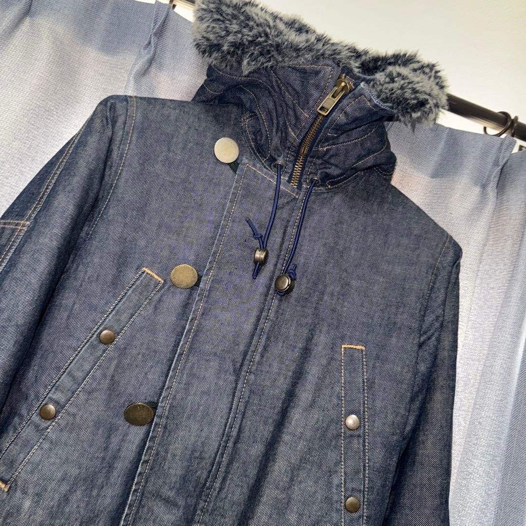 beauty:beast フーデッドコート モッズコート デニムハーフコート