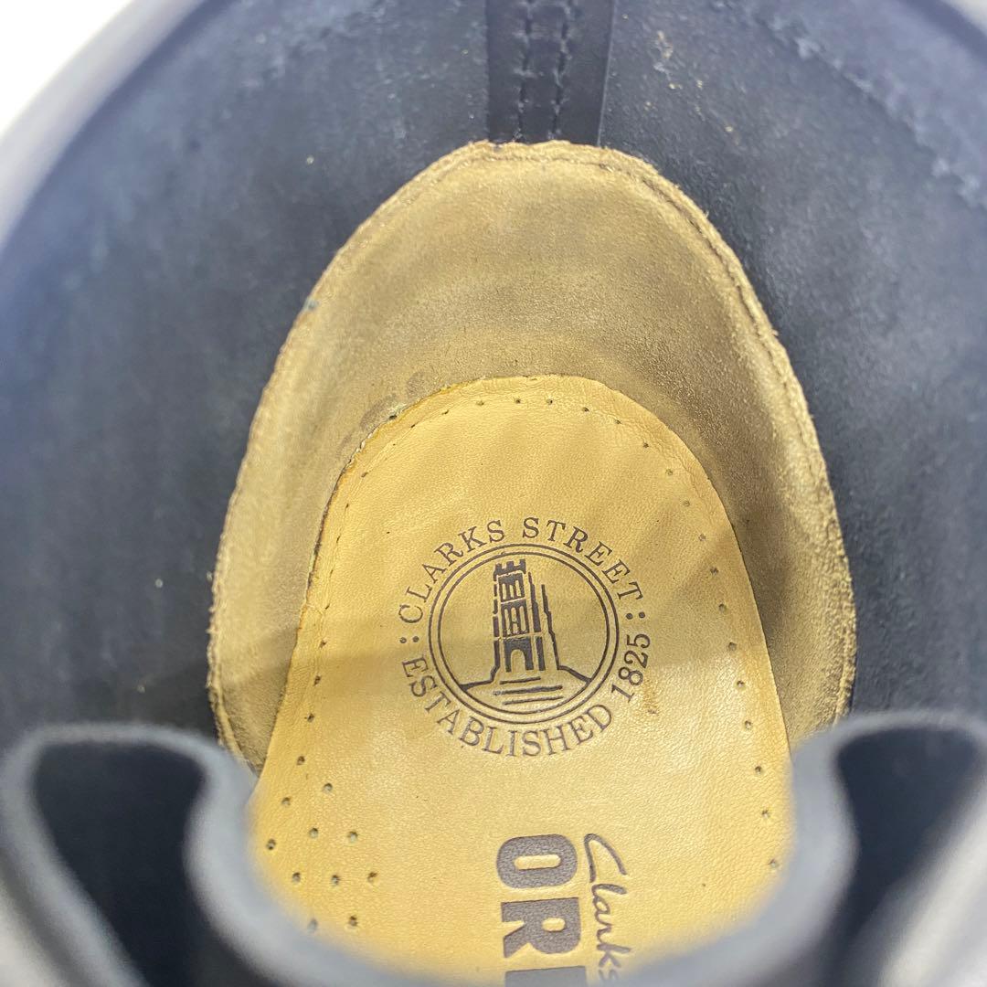 【美品】 Clarks クラークス　ワラビー 26.5cm モカシン 黒 レザー