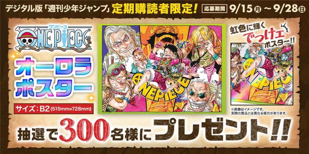 ONE PIECE オーロラポスター B2サイズ - メルカリ