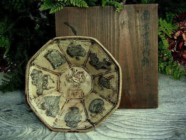 ♥南京♥ 　古染付 　♥鉢♥　木箱付き　修理　キズあり　骨董　古玩 ♥南京 古染付 鉢 木箱付き 修理 キズあり 骨董 古玩 ♥南京 古染付 鉢