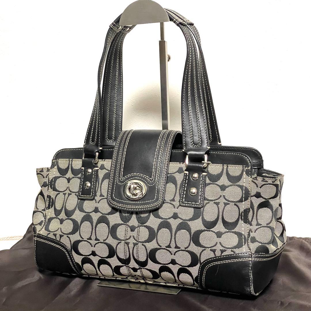 COACH コーチ ワンショルダーバッグ キャンバス F13975 ターンロック COACH コーチ ワンショルダーバッグ キャンバス F13975 ターンロック